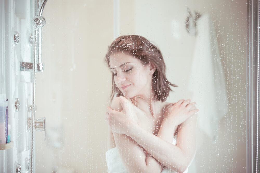 Woman in shower