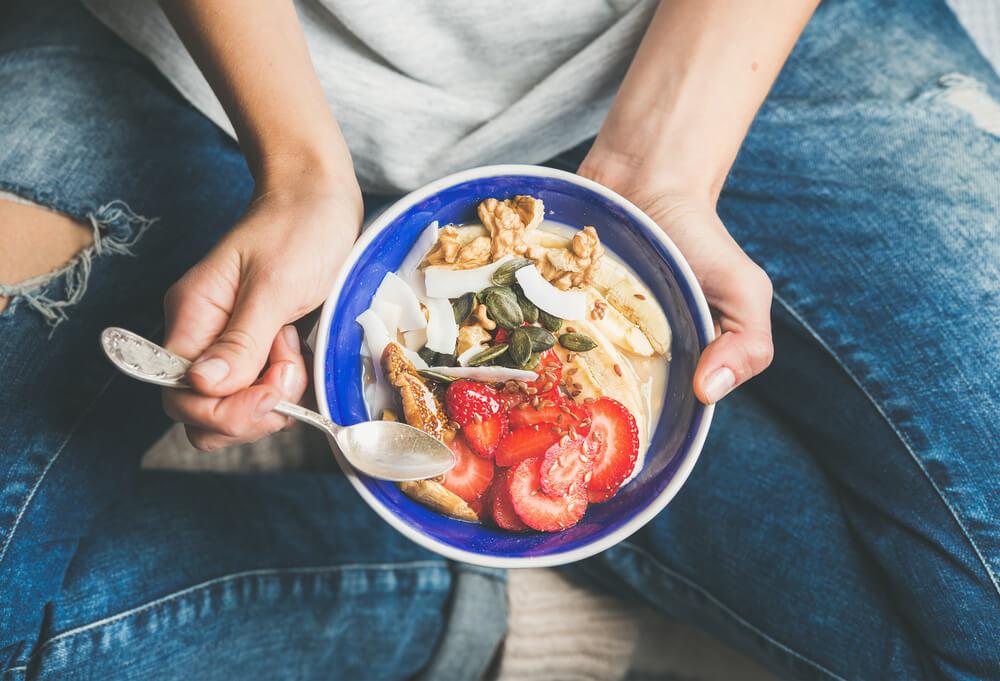 Healthy food in bowl